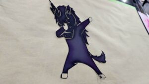 Dab Unicorn Stencil for Airbrush Shirts