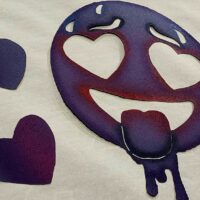 Hot Emoji Stencil for Airbrush Shirts