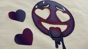Hot Emoji Stencil for Airbrush Shirts