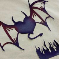Devil Heart Stencil for Airbrush Shirts