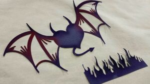 Devil Heart Stencil for Airbrush Shirts