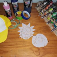 Rick and Morty Shirt Stencil