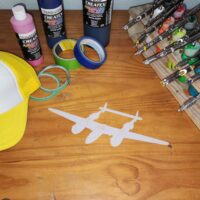 P-38 Airplane Shirt Stencil