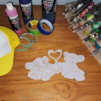 Lion Love Shirt Stencil