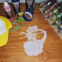 Goku Nimbus Shirt Stencil