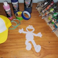 Elmo Dance Shirt Stencil
