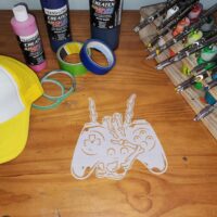 Gaming Skeleton Shirt Stencil