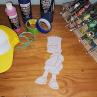 Bart Simps Shirt Stencil