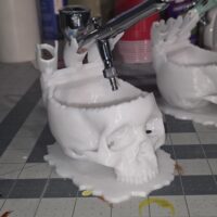 Skull Airbrush Holder